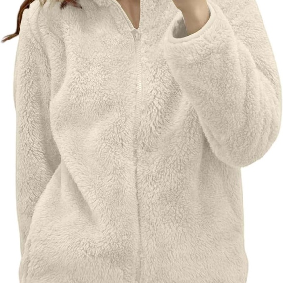 PINK Victoria's Secret Cream Fleece Jacket XS (c) - Picture 1 of 9